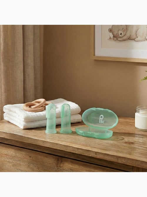 Vingertandenborstel silicone baby set 2 - Kiabi