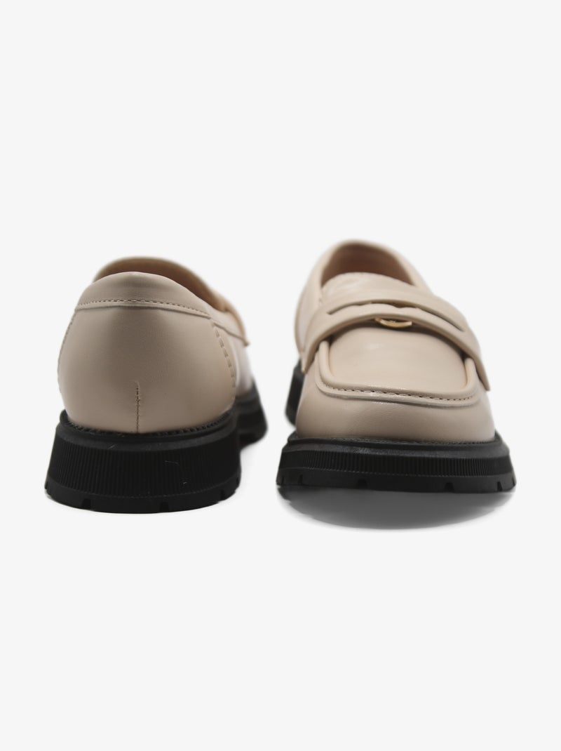 Vintage mocassins Crème - Kiabi
