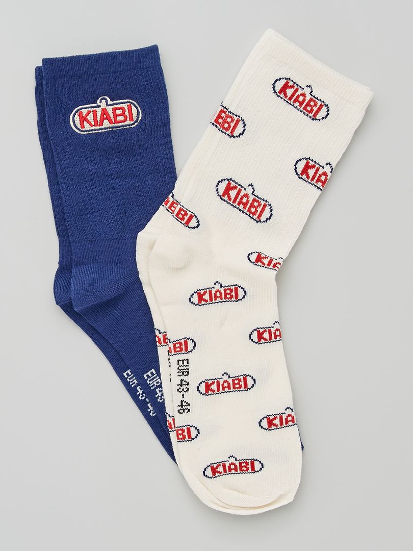 Vintage sokken met Kiabi-logo - Uniseks BLAUW - Kiabi