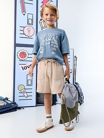 Vintage T-shirt met korte mouwen en skateprint
