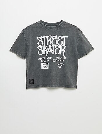 Vintage T-shirt met korte mouwen en skateprint