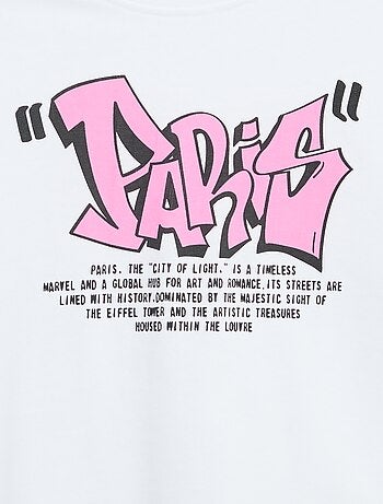 Vintage T-shirt met korte mouwen en skateprint