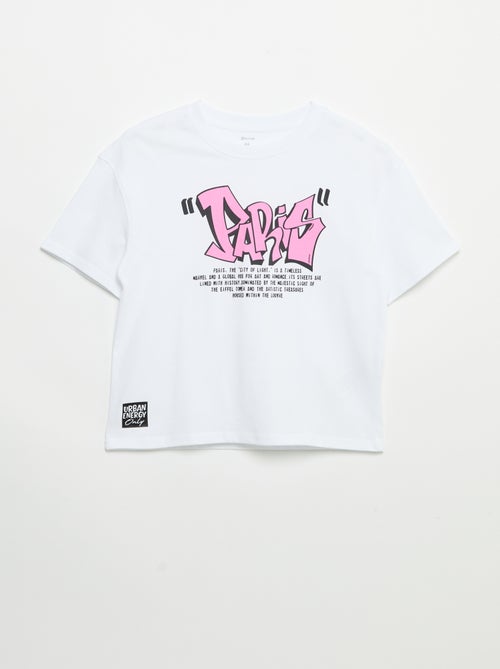 Vintage T-shirt met korte mouwen en skateprint - Kiabi Vintage T-shirt met korte mouwen en skateprint - Kiabi