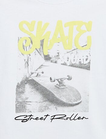 Vintage T-shirt met korte mouwen en skateprint
