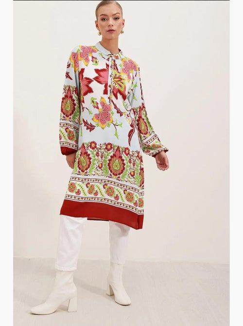 Viscose jurk met patroon bdart - Kiabi Viscose jurk met patroon bdart - Kiabi