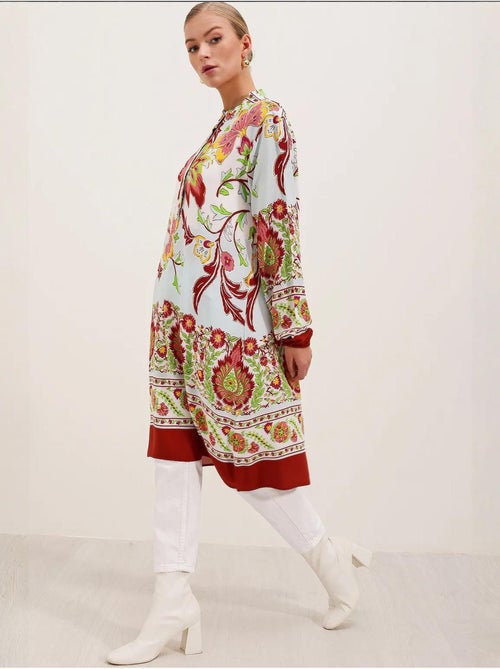 Viscose jurk met patroon bdart - Kiabi Viscose jurk met patroon bdart - Kiabi