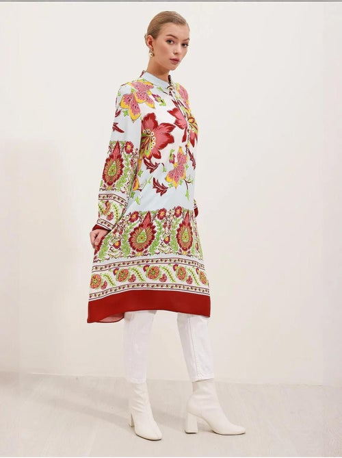 Viscose jurk met patroon bdart - Kiabi Viscose jurk met patroon bdart - Kiabi