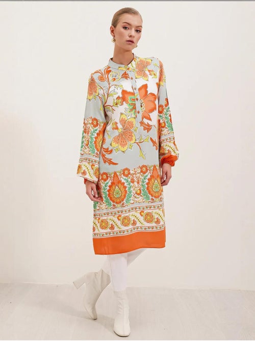 Viscose jurk met patroon bdart - Kiabi Viscose jurk met patroon bdart - Kiabi