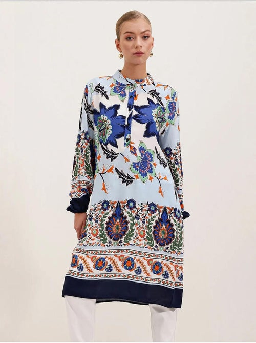 Viscose jurk met patroon bdart - Kiabi Viscose jurk met patroon bdart - Kiabi
