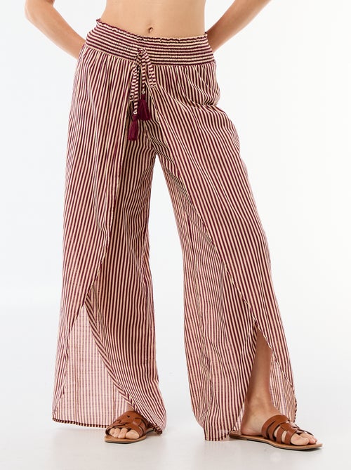 Viscose strandbroek met print - Kiabi