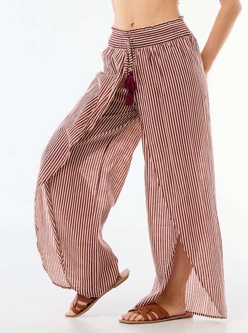 Viscose strandbroek met print - Kiabi