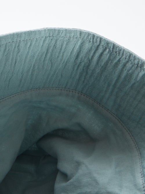 Vissershoedje van luchtig katoen met geborduurd zonnetje - Kiabi