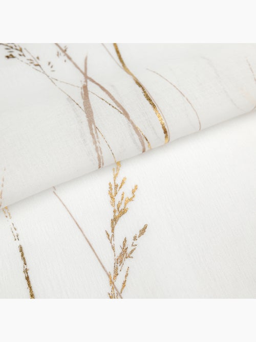 Vitrage met bladmotief print en ringen - Kiabi Vitrage met bladmotief print en ringen - Kiabi