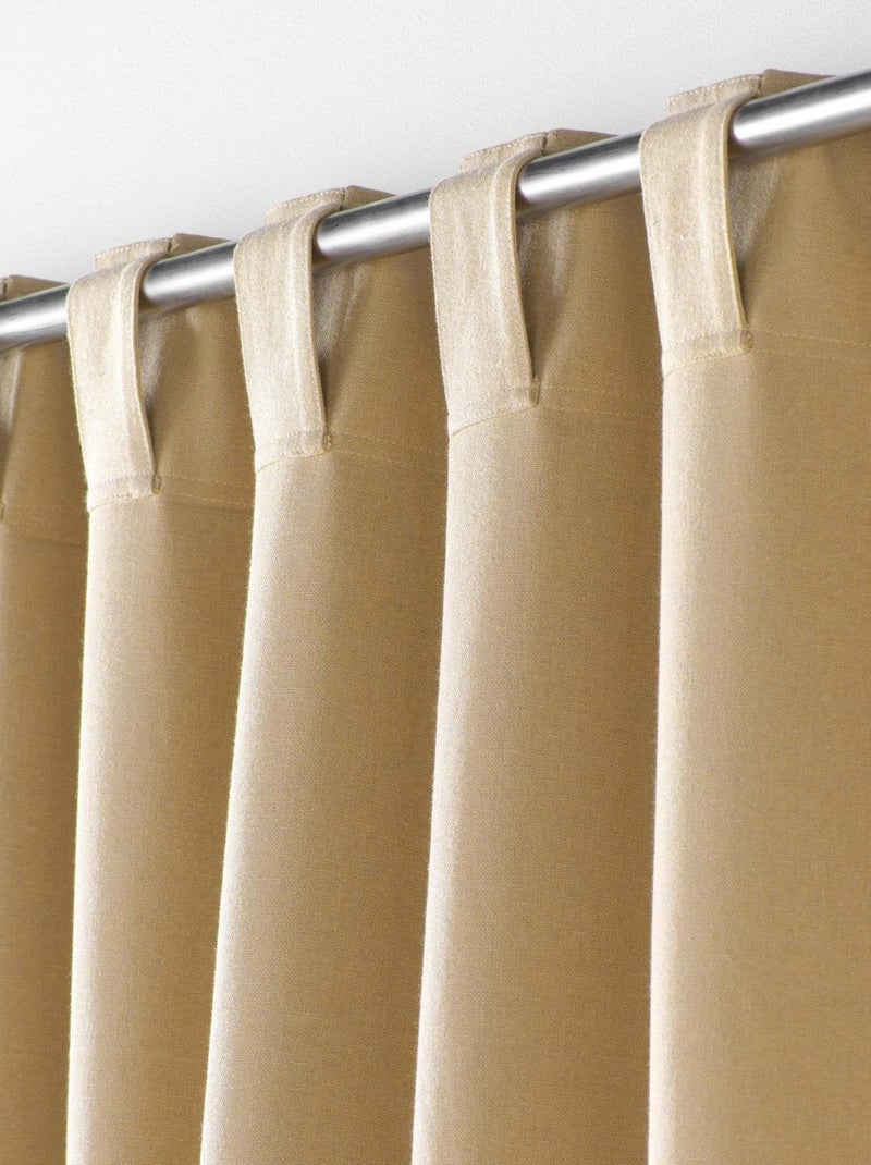 Vitrage met verborgen lussen Beige - Kiabi