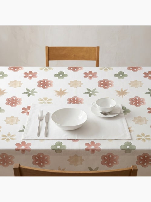 Vlekbestendig tafelkleed met mediterrane bloemenprint - Gamusi. - Kiabi Vlekbestendig tafelkleed met mediterrane bloemenprint - Gamusi. - Kiabi