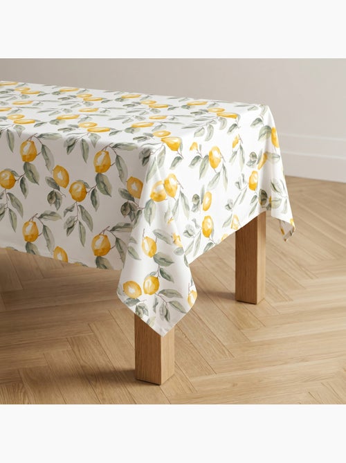 Vlekbestendig tafelkleed met mediterrane citroenprint - Gamusi. - Kiabi Vlekbestendig tafelkleed met mediterrane citroenprint - Gamusi. - Kiabi