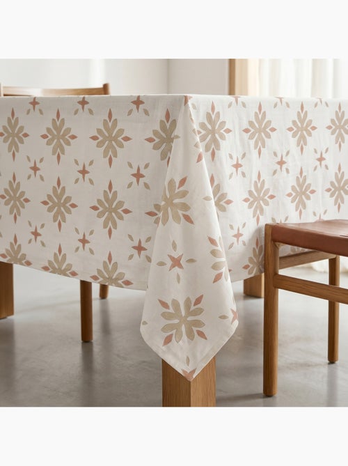 Vlekbestendig tafelkleed met mediterrane geometrische bloemenprint - Gamusi. - Kiabi Vlekbestendig tafelkleed met mediterrane geometrische bloemenprint - Gamusi. - Kiabi