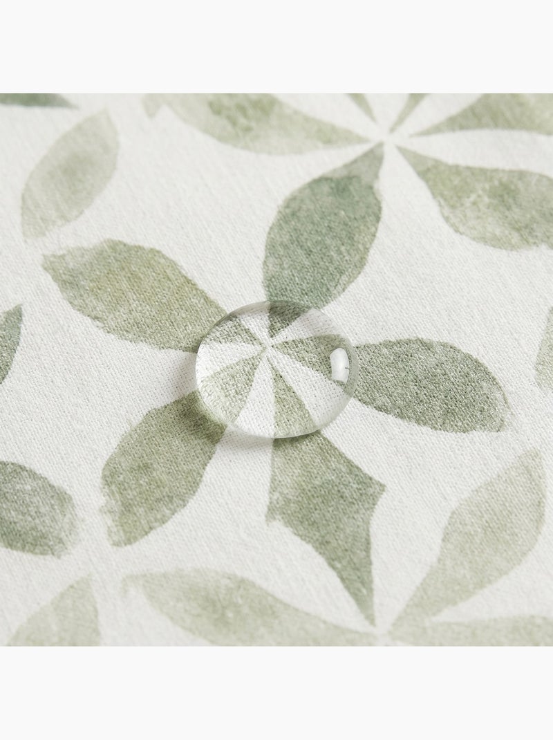 Vlekbestendig tafelkleed met mediterrane geometrische print - Gamusi. Groen - Kiabi