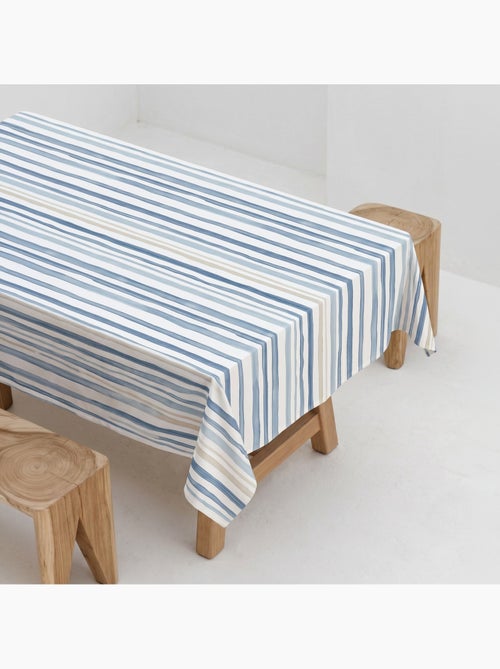 Vlekbestendig tafelkleed met mediterrane streepprint - Gamusi. - Kiabi Vlekbestendig tafelkleed met mediterrane streepprint - Gamusi. - Kiabi