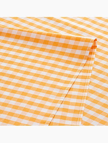 Vlekbestendig tafelkleed met vichy-ruit, geweven stof en textielgevoel - gamusi.