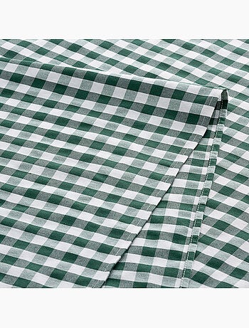 Vlekbestendig tafelkleed met vichy-ruit, geweven stof en textielgevoel - gamusi.