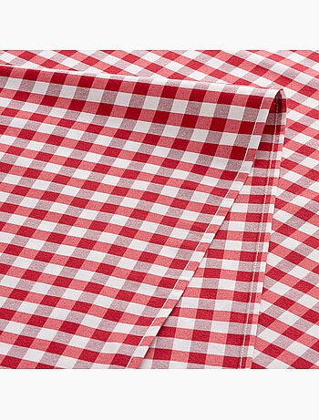 Vlekbestendig tafelkleed met vichy-ruit, geweven stof en textielgevoel - gamusi.
