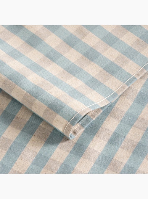 Vlekbestendig tafelkleed met Vichy-ruit van geweven katoen-linnenmix, natuurlijke touch - Gamusi. - Kiabi Vlekbestendig tafelkleed met Vichy-ruit van geweven katoen-linnenmix, natuurlijke touch - Gamusi. - Kiabi