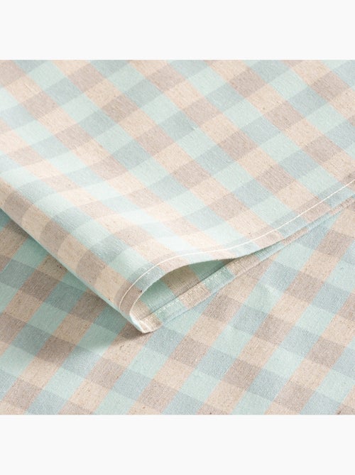 Vlekbestendig tafelkleed met Vichy-ruit van geweven katoen-linnenmix, natuurlijke touch - Gamusi. - Kiabi Vlekbestendig tafelkleed met Vichy-ruit van geweven katoen-linnenmix, natuurlijke touch - Gamusi. - Kiabi