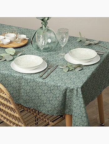 Vlekwerend tafelkleed met plantaardige prints
