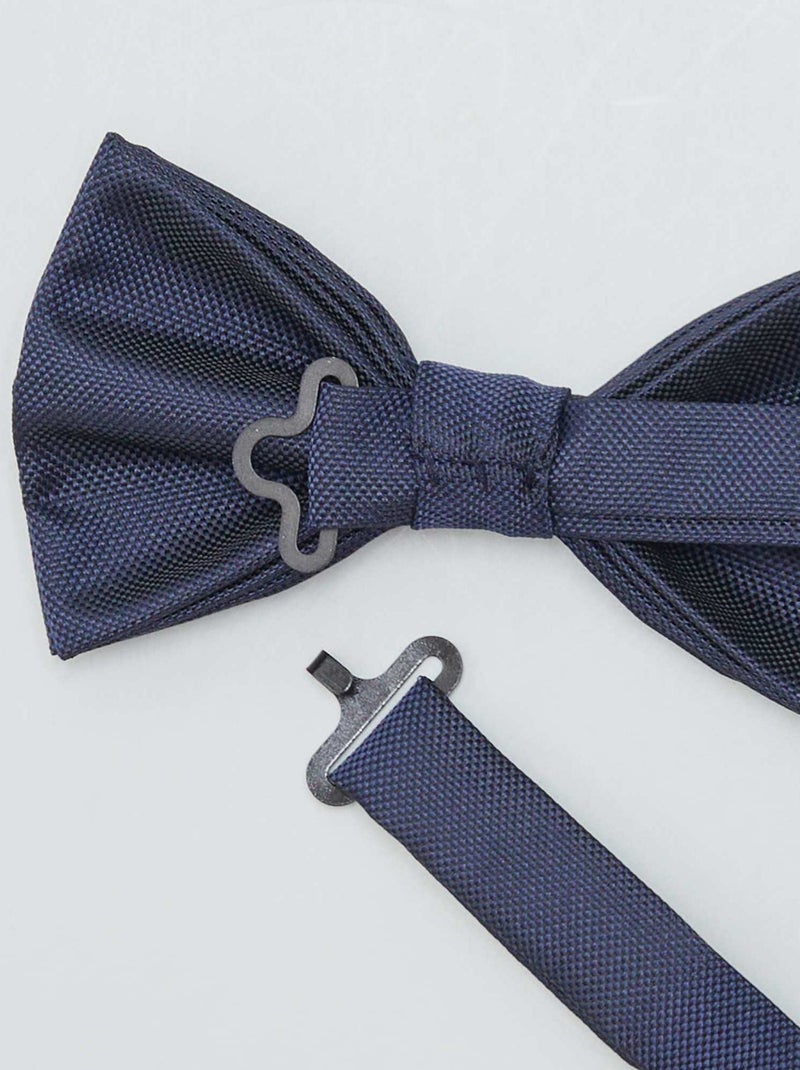 Vlinderstrikje met textuur BLAUW - Kiabi