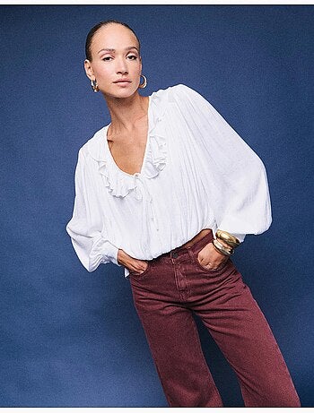 Vloeibare blouse, mo fashion