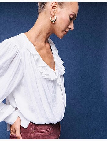Vloeibare blouse, mo fashion