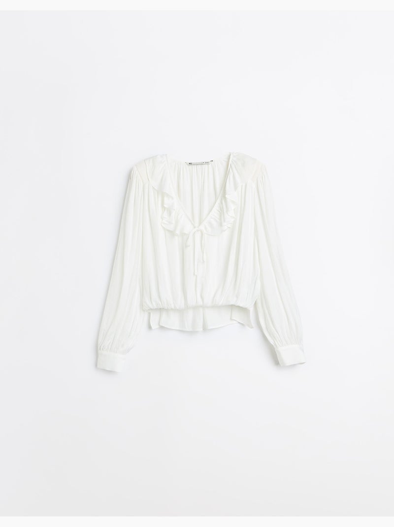 Vloeibare blouse, mo fashion Wit - Kiabi