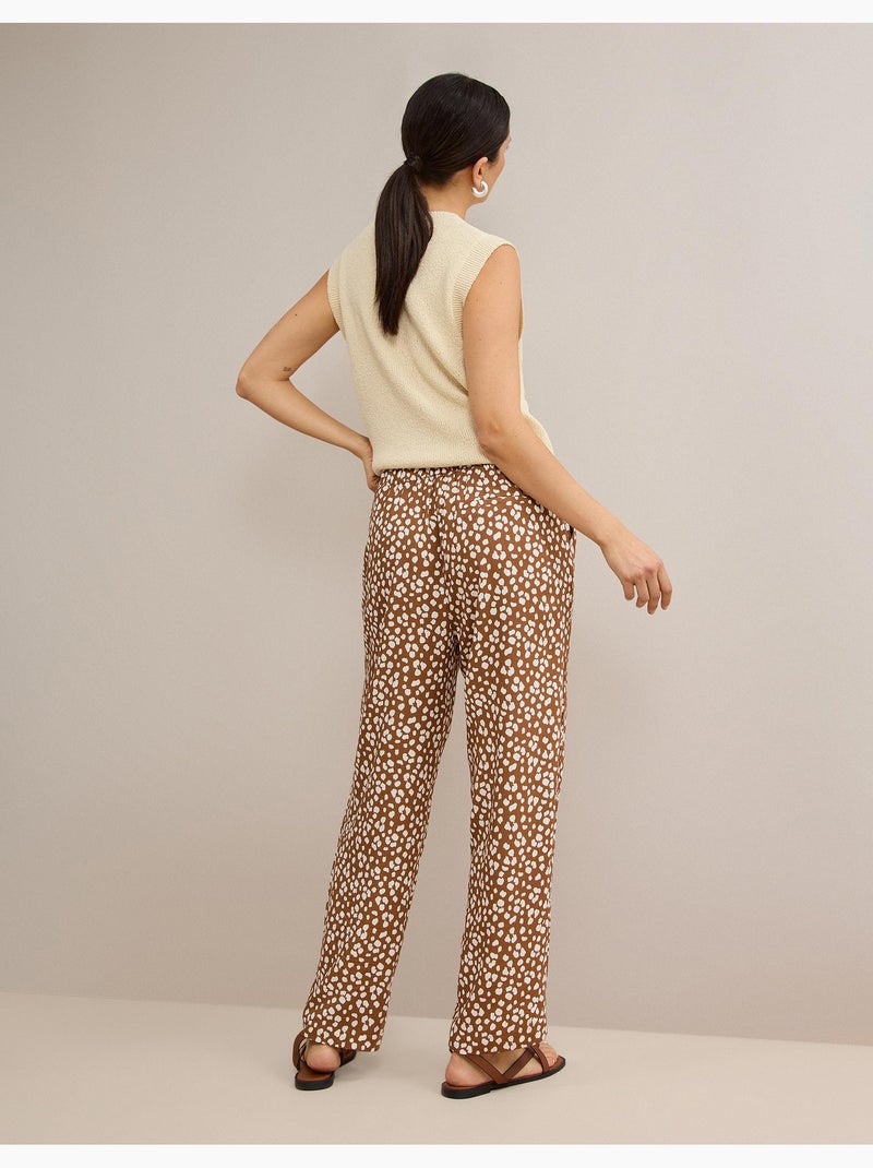 Vloeiende broek, mo fashion Beige - Kiabi