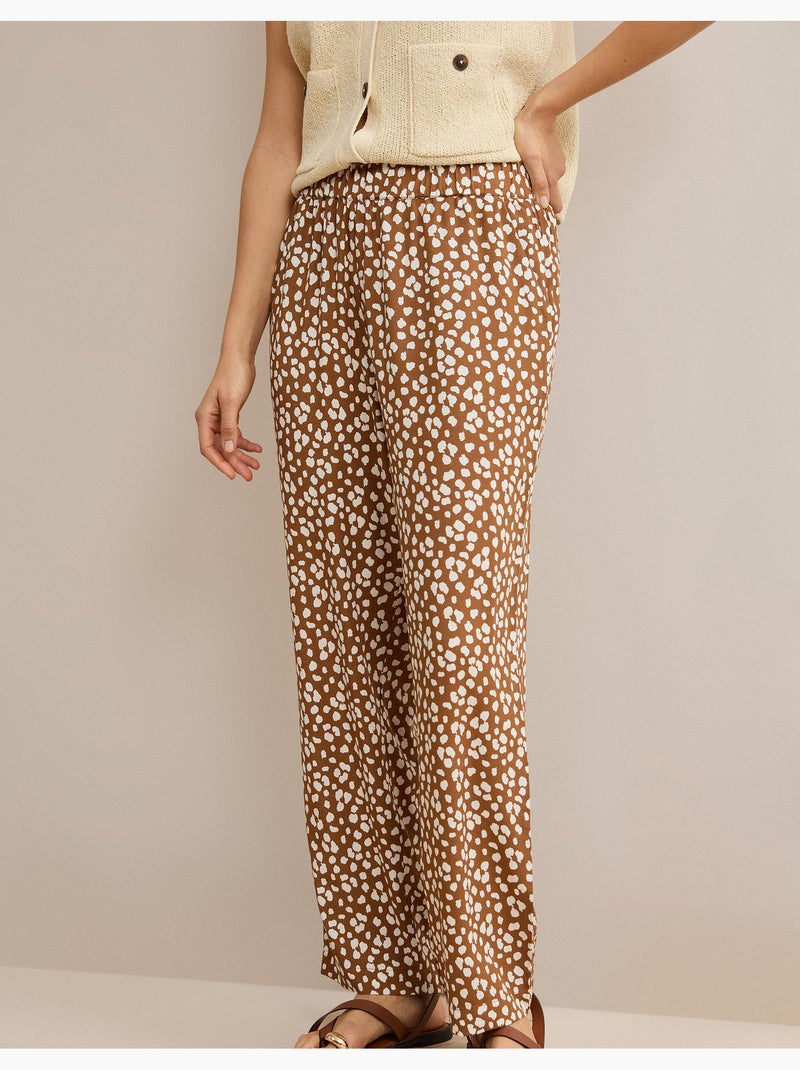 Vloeiende broek, mo fashion Beige - Kiabi