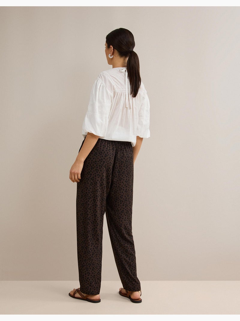 Vloeiende broek, mo fashion Bruin - Kiabi