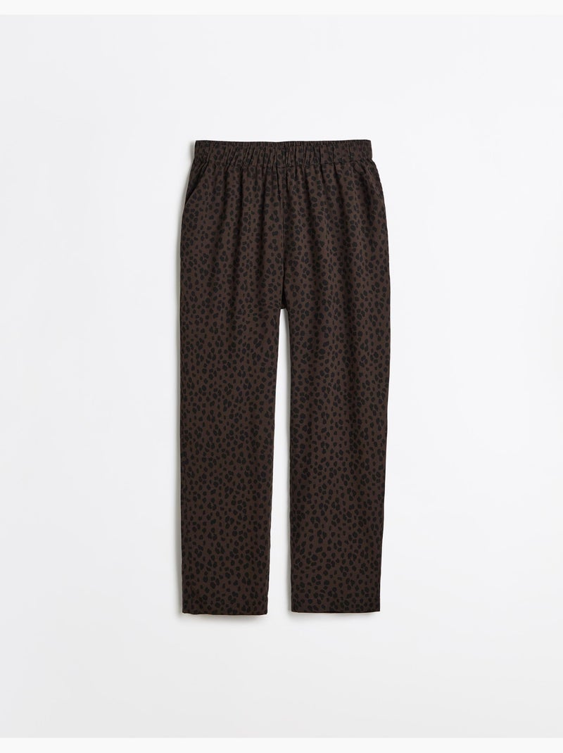 Vloeiende broek, mo fashion Bruin - Kiabi