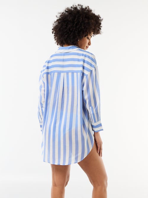 Vloeiende strandblouse met print - Kiabi