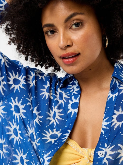 Vloeiende strandblouse met print - Kiabi