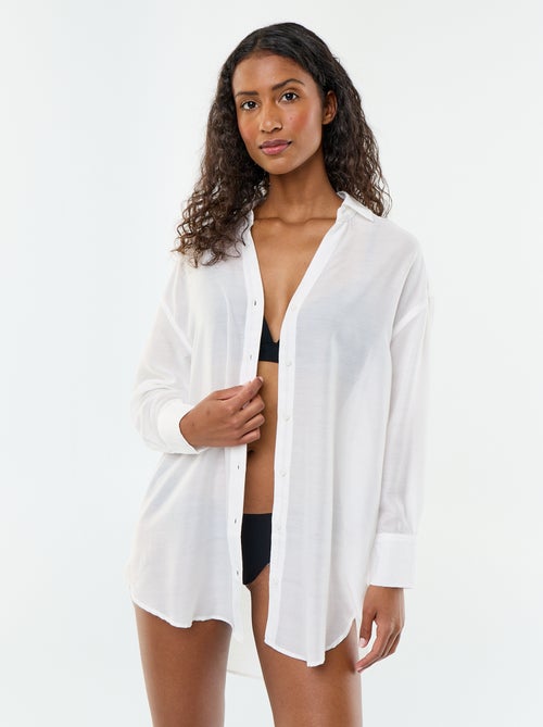 Vloeiende strandblouse met print - Kiabi