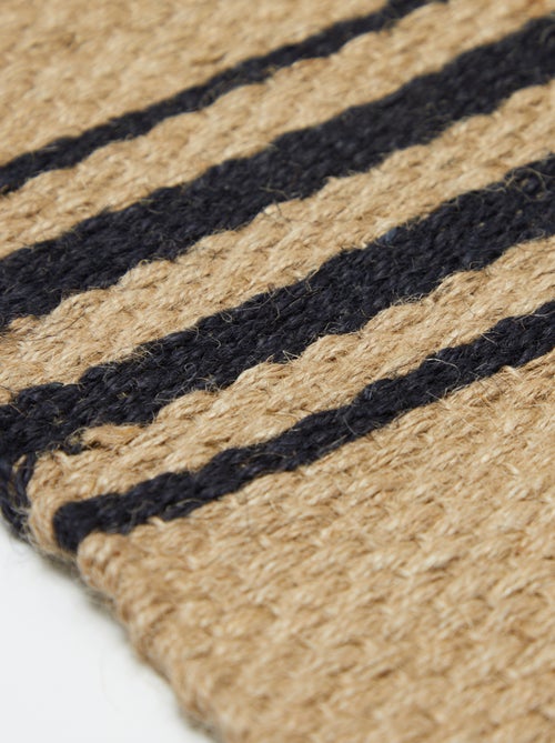 Vloerkleed van jute met print - Kiabi