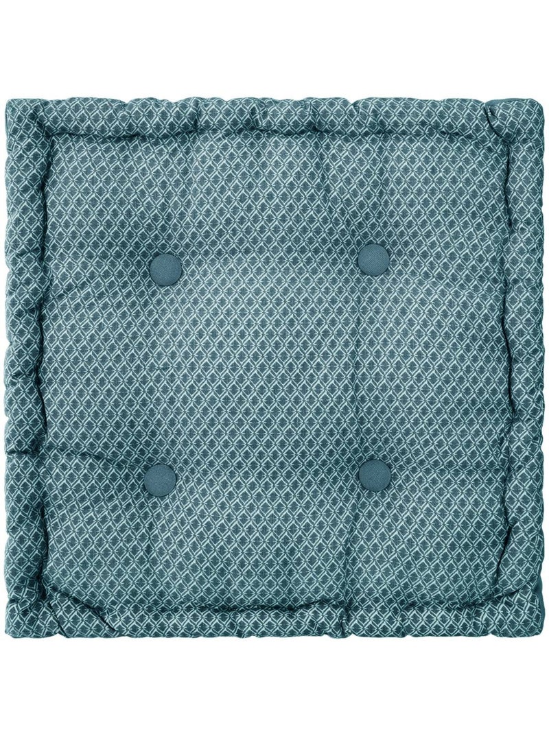 Vloerkussen in geometrische stijl Blauw - Kiabi