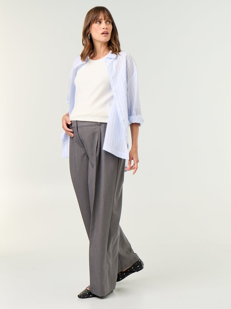 Voedingsblouse met split aan de zijkant Blauw - Kiabi
