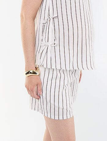 Voedingsblouse van linnenmix