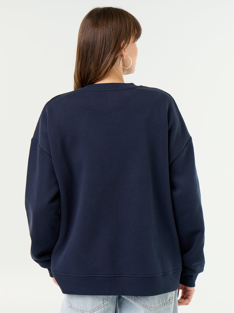 Voedingssweatshirt met overslagopening Blauw - Kiabi