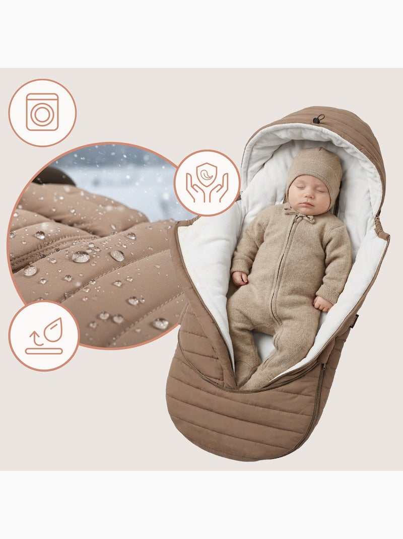 Voetenzak voor kinderwagen LIONELO Oli – Universeel – Waterdicht – +5 tot –20 °C – UV-filter Beige - Kiabi
