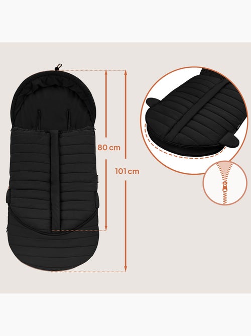 Voetenzak voor kinderwagen LIONELO Oli – Universeel – Waterdicht – +5 tot –20 °C – UV-filter - Kiabi Voetenzak voor kinderwagen LIONELO Oli – Universeel – Waterdicht – +5 tot –20 °C – UV-filter - Kiabi