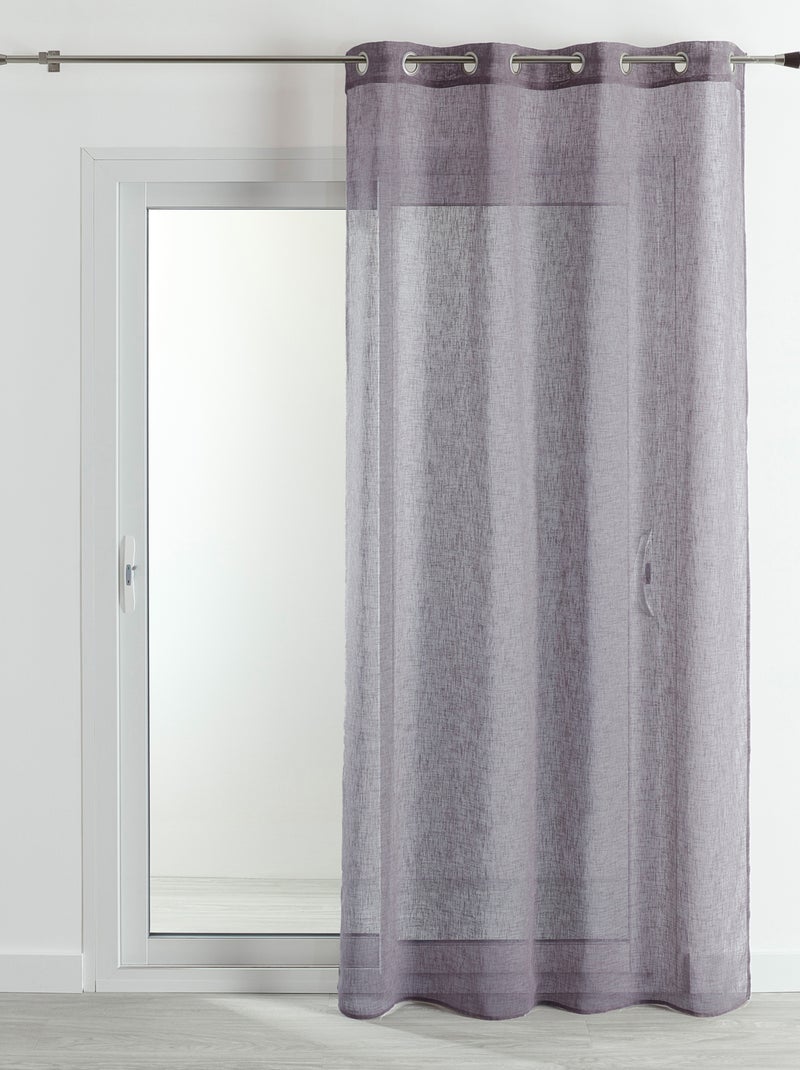 Voilage   - Effet lin fluide Gris moyen - Kiabi
