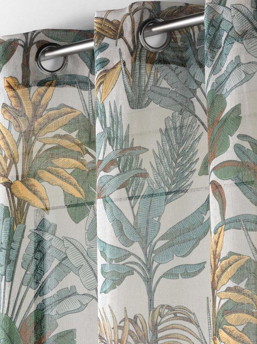 Voilage  - effet lin jungle - Kiabi