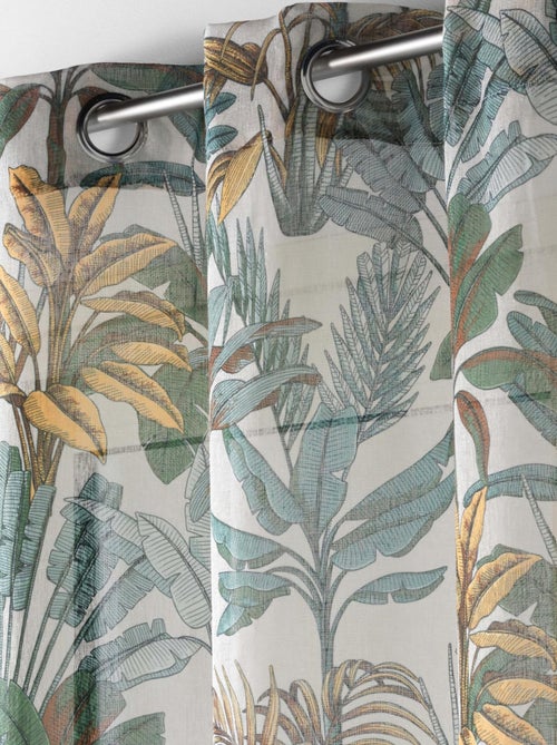 Voilage  - effet lin jungle - Kiabi